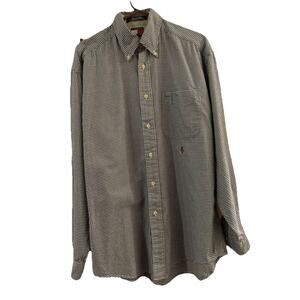 Tommy Hilfiger Men’s Cotton Button Tommy Hilfiger Blue/Khaki Shirt Sz M Casual